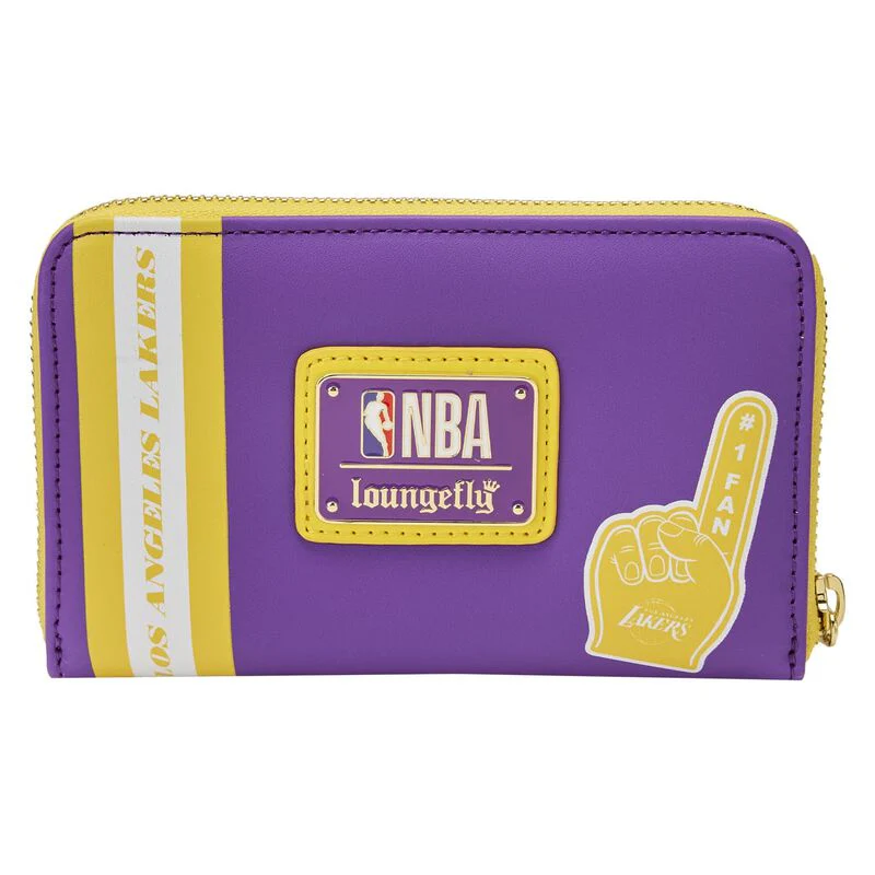 LAKERS LOUNGEFLY PATCH ICONS ZIP UP WALLET - Image 3