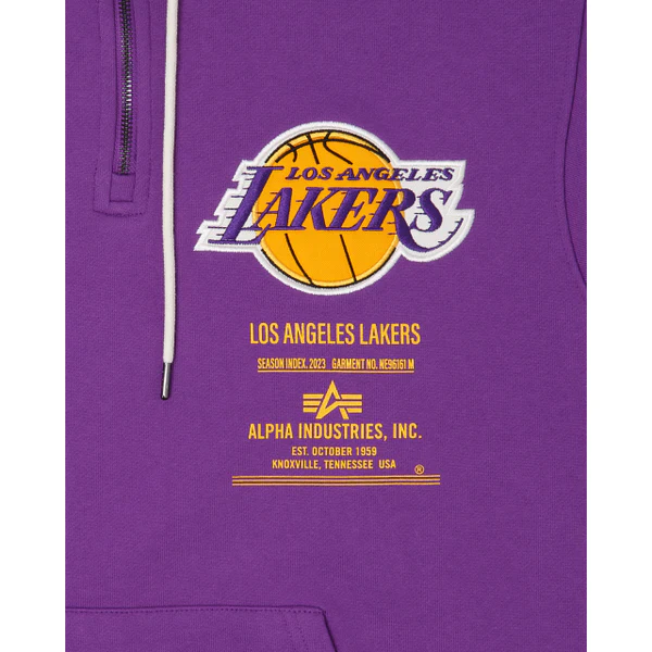 Lakers x Alpha Industries Pullover Hoodie - Image 3