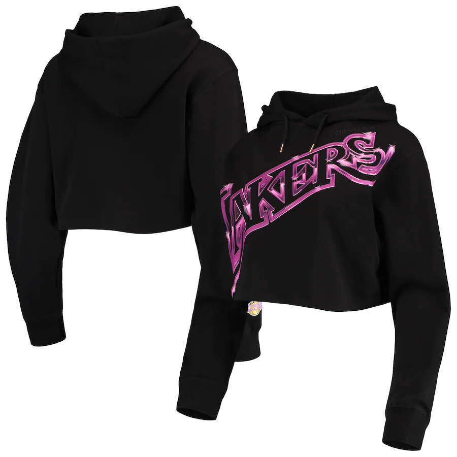 Los Angeles Lakers Women's Big Face 4.0 Crop Hoodie - Image 3